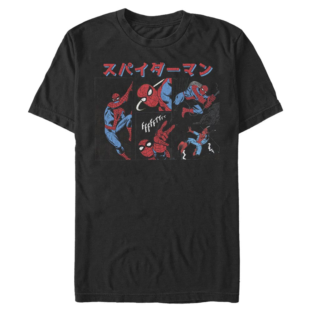 Men's Marvel Spidey Kanji Panels T-Shirt